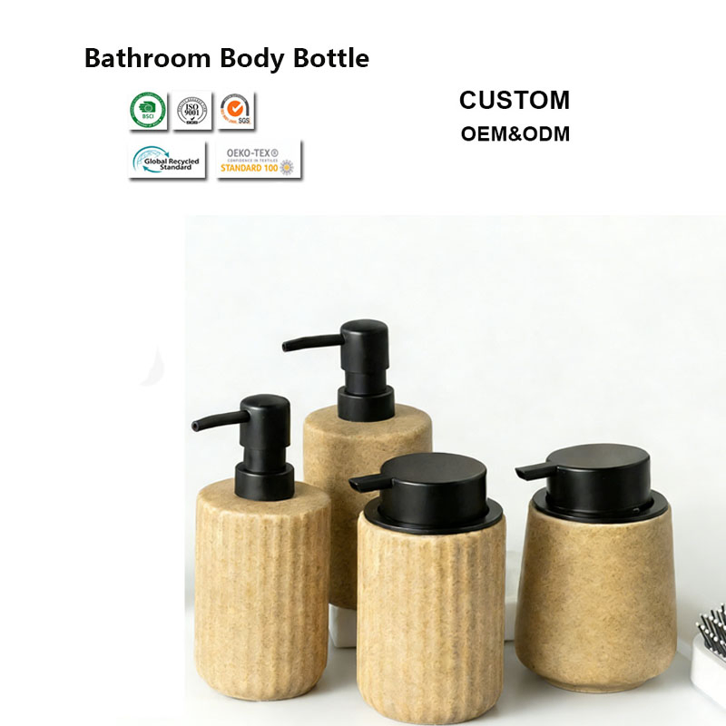 Durable Porcelain Bathroom Accessories Set for Shower Toilet Daily Storage