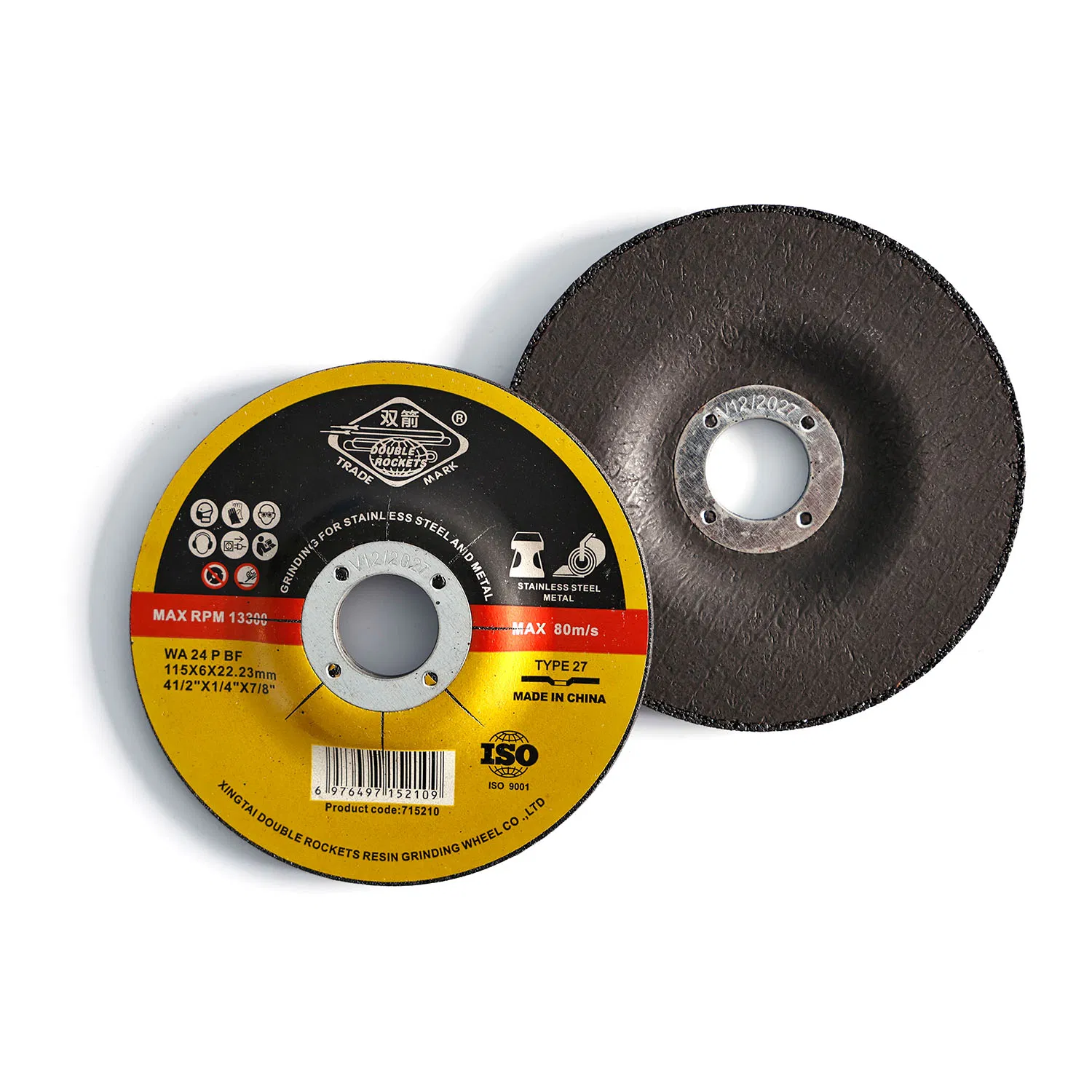 Grinding Wheel 4.5" 115*6*16mm Cutting Precision Steel Diamond, Angle Grinders, Cast Iron Steel and Carbon Abrasive Cutting Disc