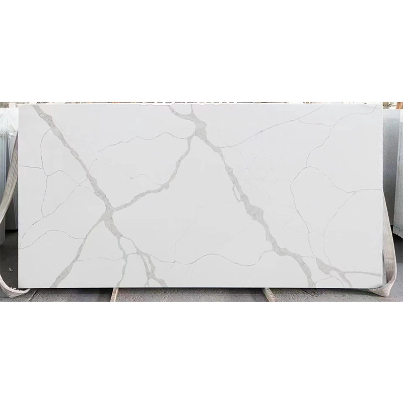Engineered Stone Artificial Marble Black/White/Calacatta Polished Quartz Slabs Price