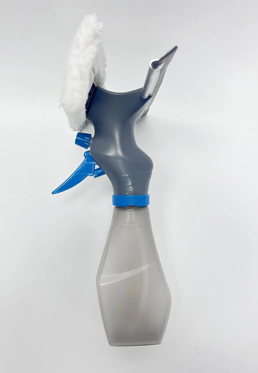 Spray Window Washer Cleaning Squeegees with Microfiber Scrapers T Shape Window Cleaning