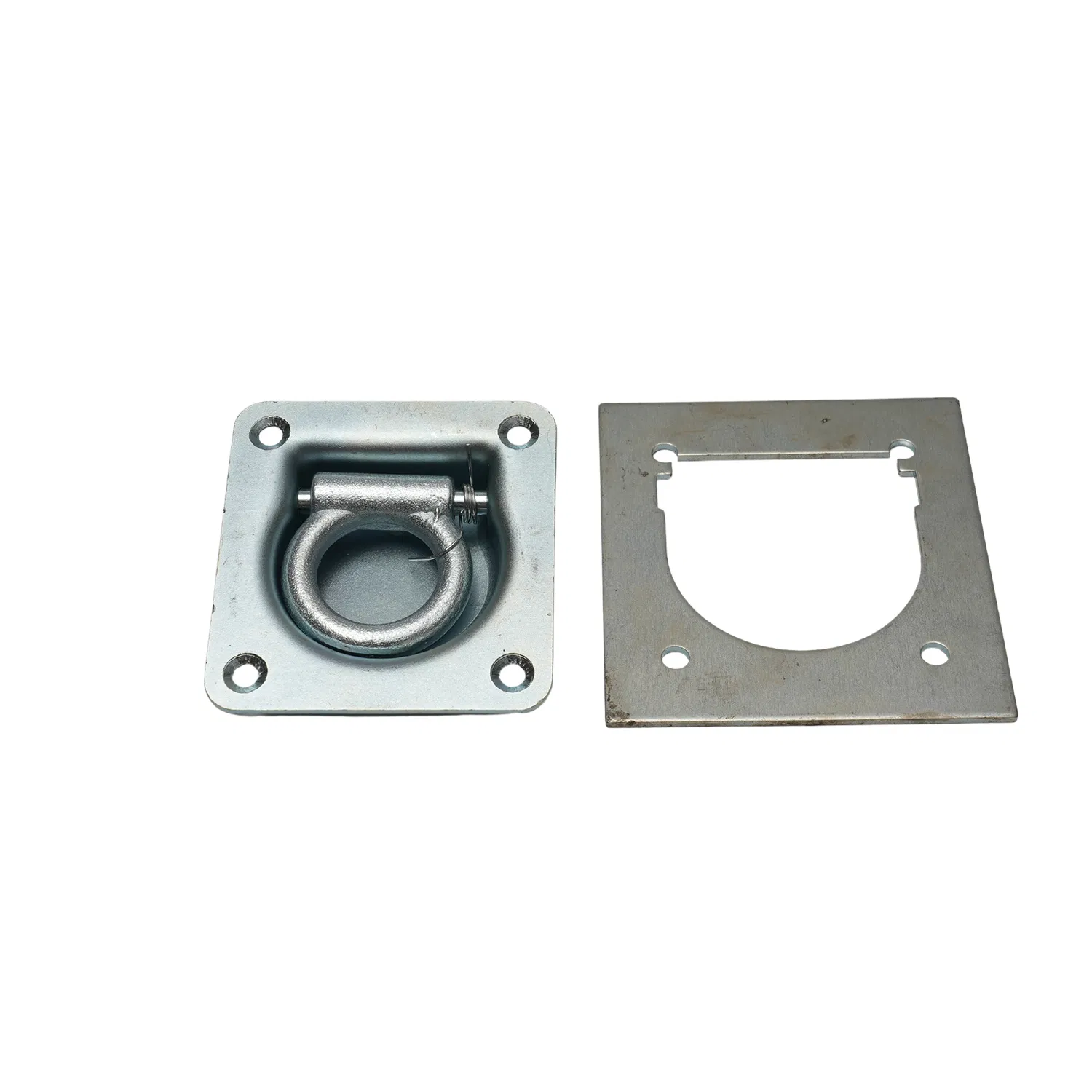 Heavy-Duty Recessed D-Ring Tie Down - Zinc-Plated for Trailer & Van Cargo Secure