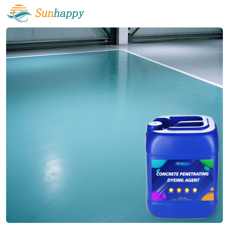 Decorative High Gloss Bright Colors Concrete Floor Stain Coloring Agent High Hardness Wear-Resistance Concrete Dyeing Agent