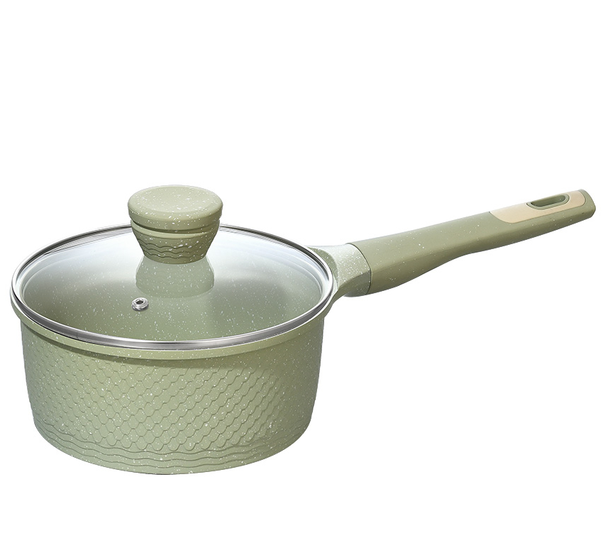 Алюминиевая сотейник с керамическим покрытием и силиконовой крышкой