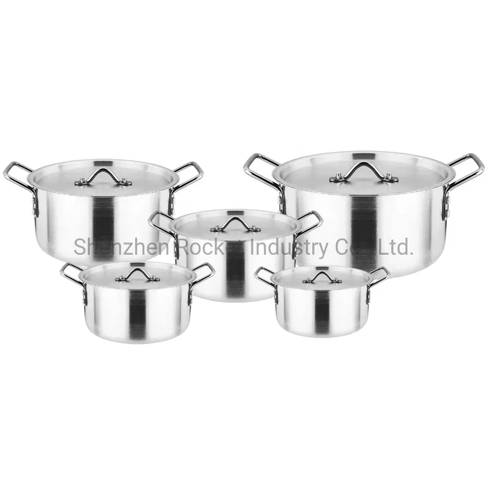 Алюминиевые кастрюли с сатиновой полировкой 14-26 см