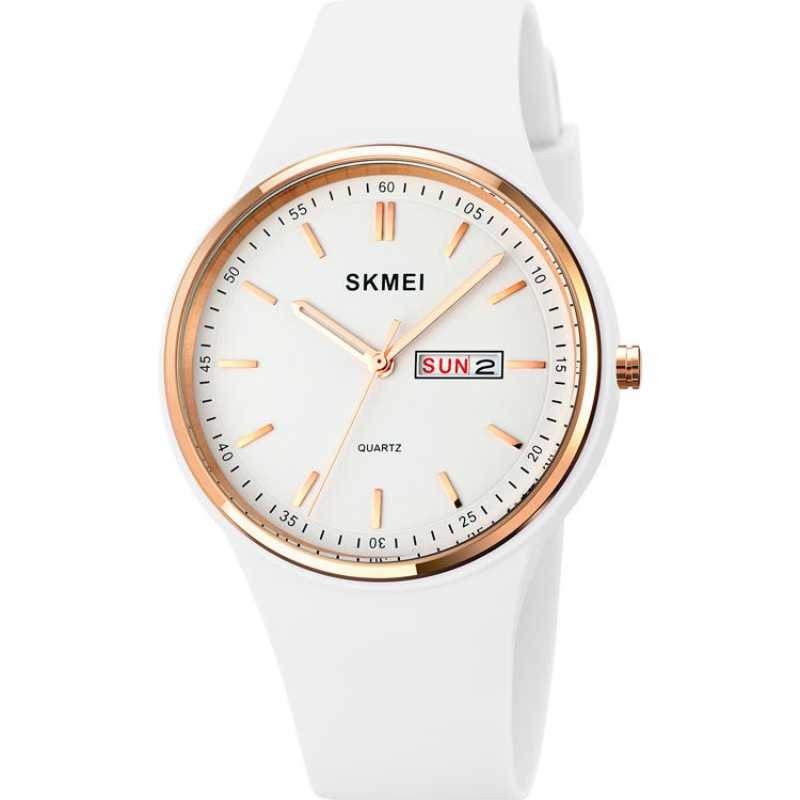 Skmei1747 Silicone Strap Plastic Quartz Analog Ladies Watch Simple Styles Watches