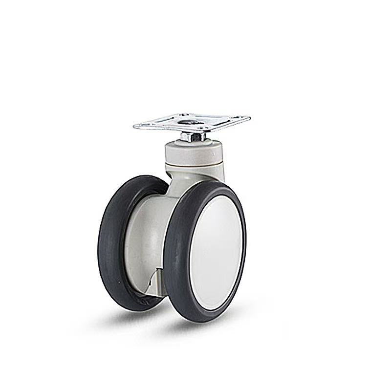 High-Quality, Silent TPR Double-Wheel Medical Casters with Brakes.