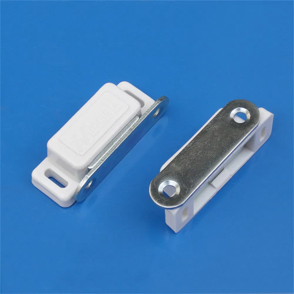 Practical Plastic Cabinet Cupboard Door Magnetic White Latch Catch