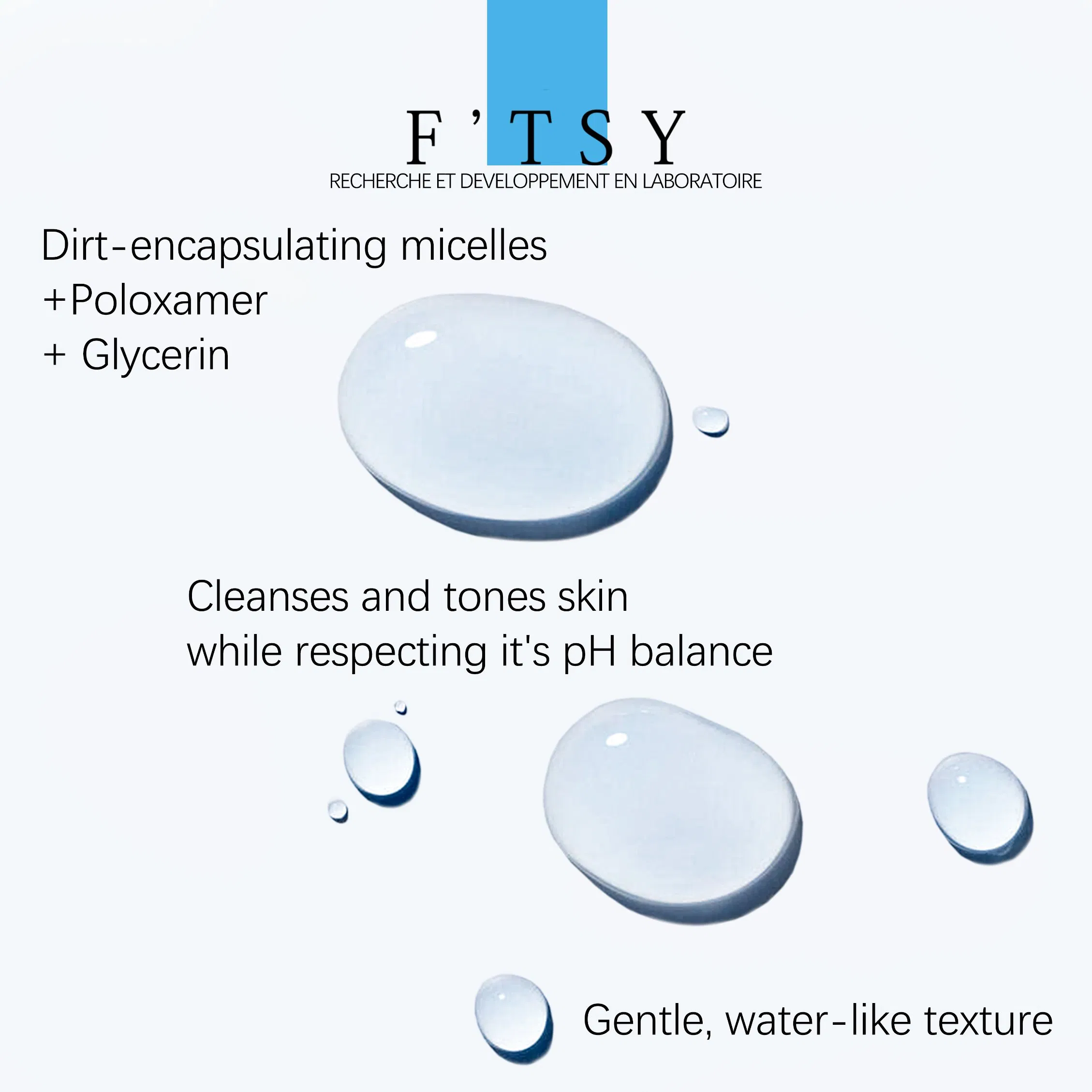 Custom Labels Moisturizing Hydrating All in 1 Micellar Cleansing Water Cleanses Makeup Remover