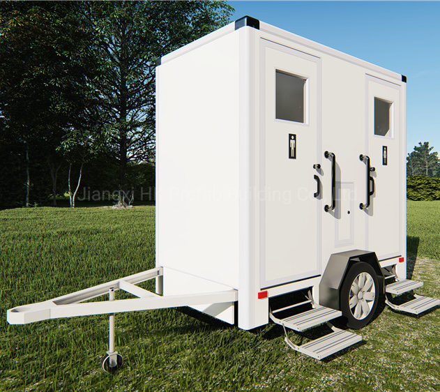 Modular Prefabricated Mobile Trailer Toilet for Restroom Rental.