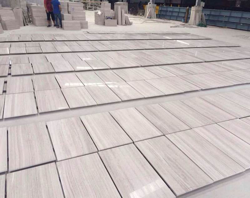 Natural Carrara White Fish Scale Tile Polished Marble Floor Tiles