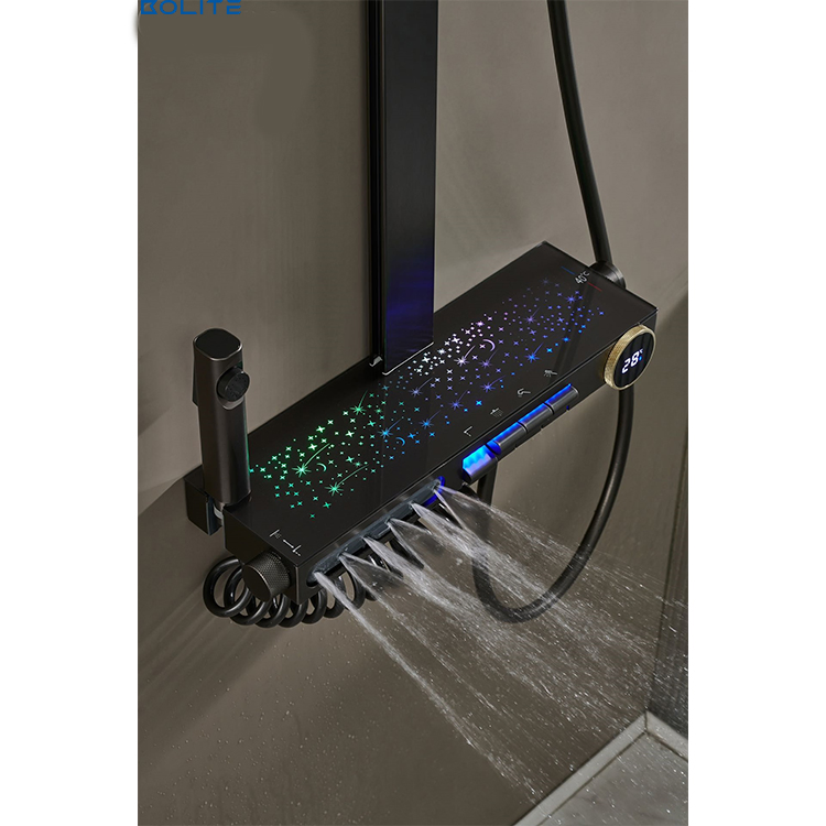 High Quality Star Light Rain Mixer Shower Head Luxury Trim Systems in-Wall Shower Faucets Bath Star Sky Shower Set