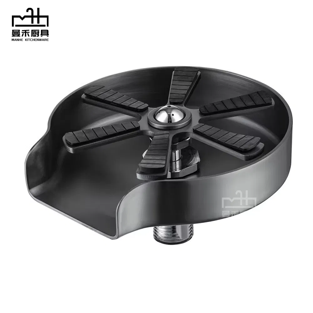 Gunmetal Gery Cup Rinser Stainless Steel Glass Cleaning Rinser for Bar Cafe Rinser Kitchen Sink Asher
