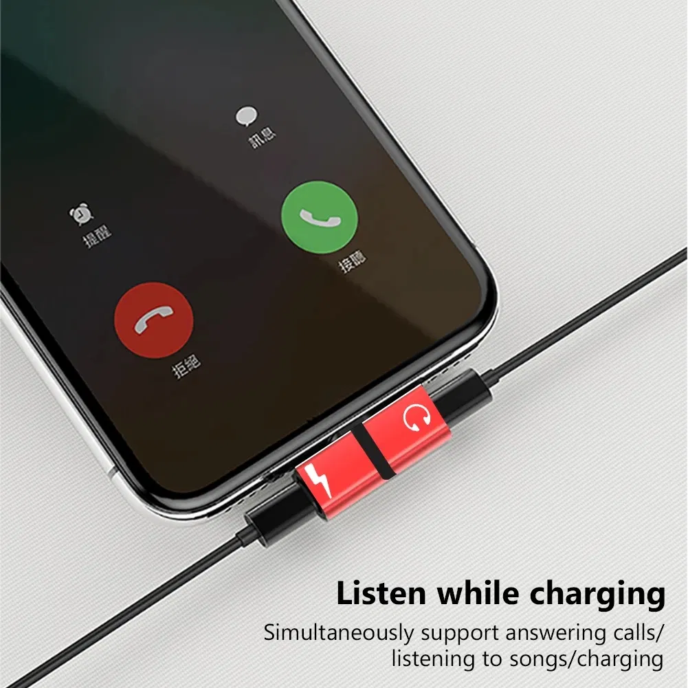 Адаптер AUX 3.5 мм USB-C/Lightning для наушников