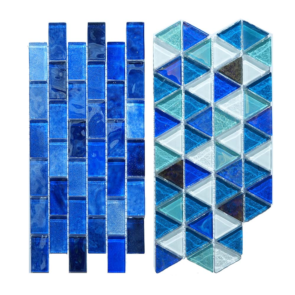 Factory Price Azure Blue/White/Green Glass Mosaic for Swimming Pool Mosaic Tile
