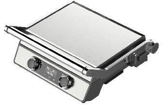 4 Slice Non Stick Stainless Steel Electric BBQ Press Grill