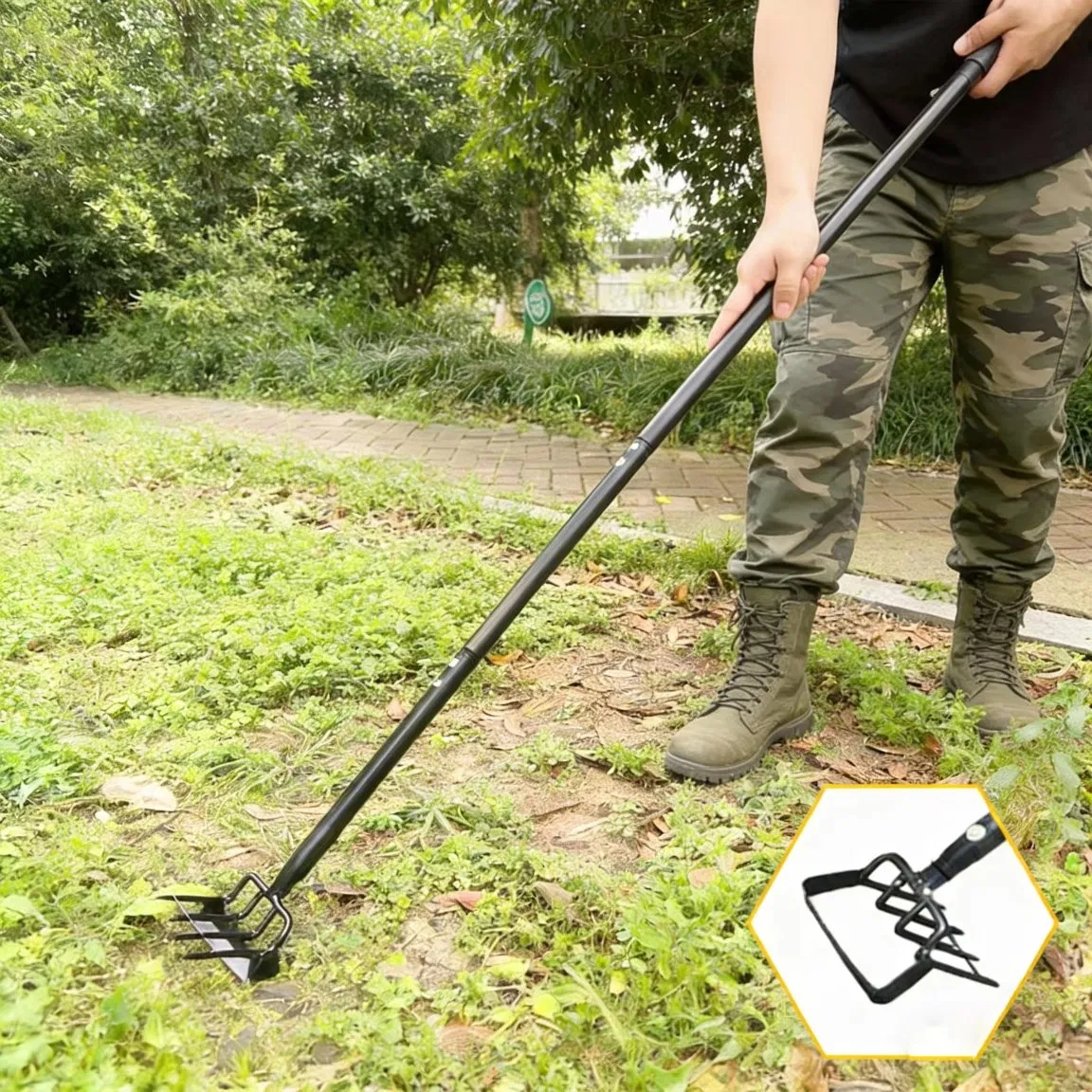 125cm Length Stainless Steel Light Weight Garden Hoe