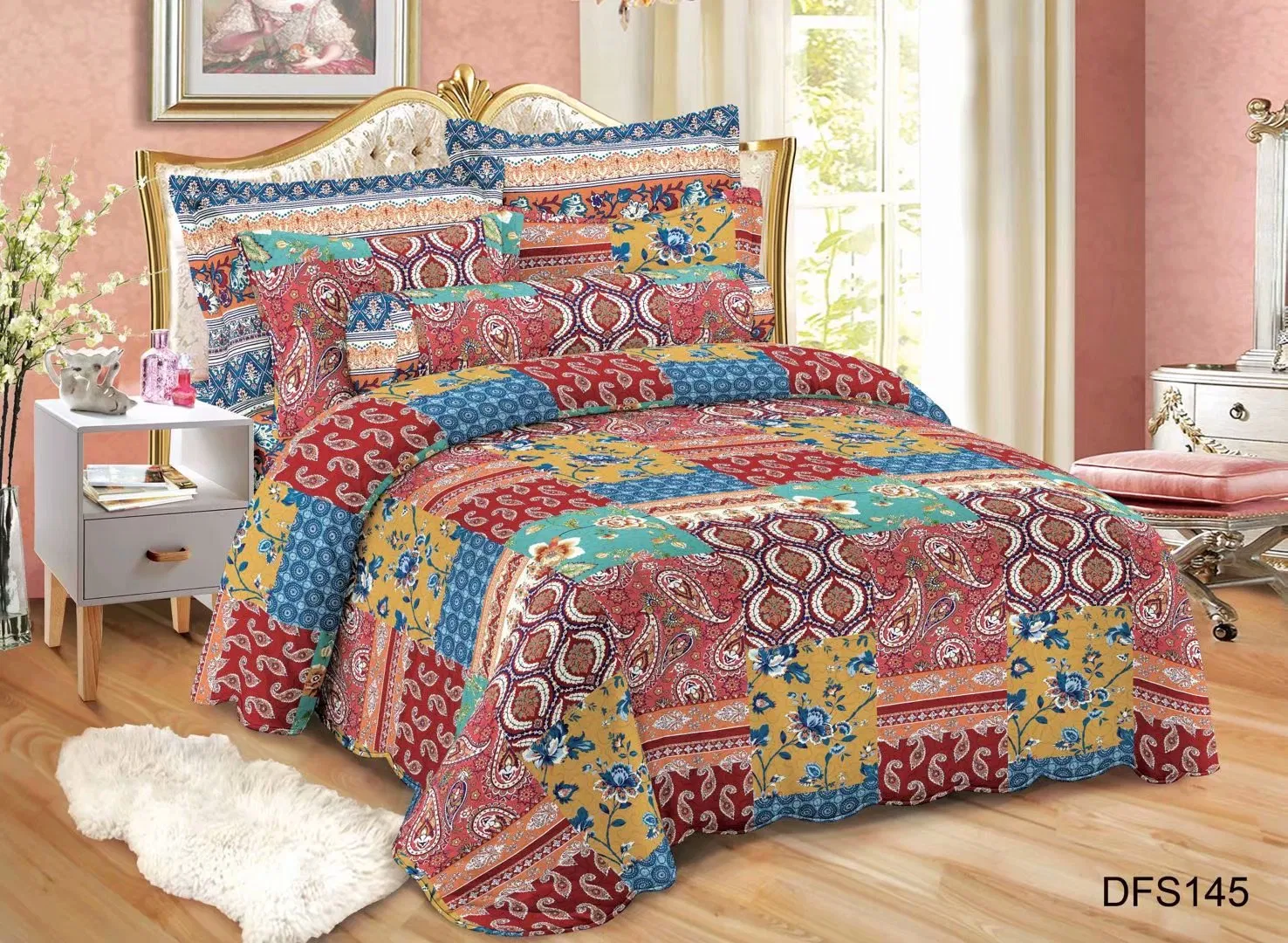 Quality-Assured Festive Washable Factory Sale Polyester Ultrasonic Quilting Warmth Comforter Sets