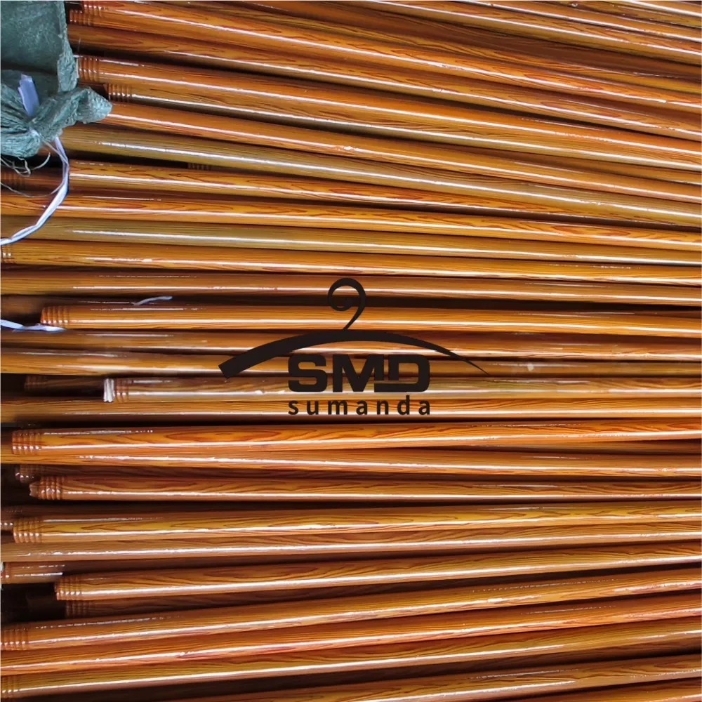 Wood PVC Coated Broomsticks Wooden Mop Handle