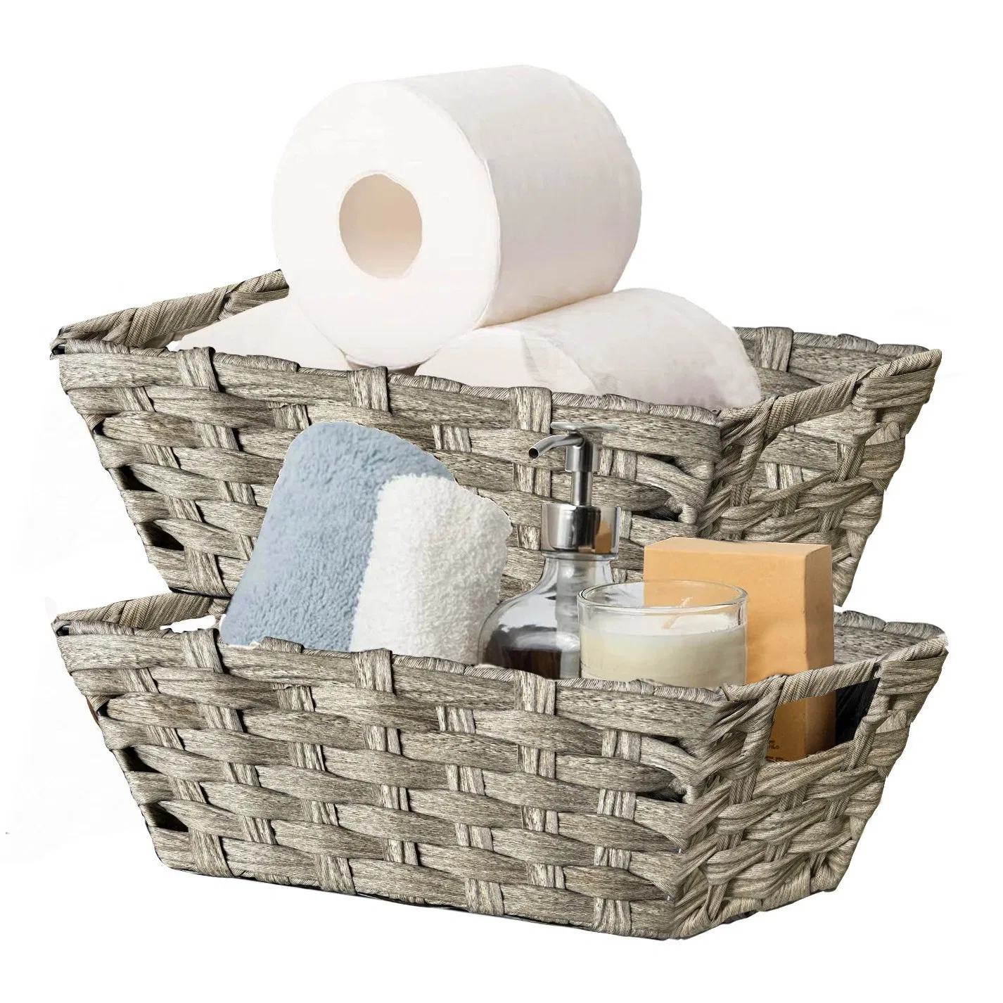 Organizer Basket Living Room Books Toys Sundry Organizer Basket Bedroom Clothes Storage Box Woven Basket