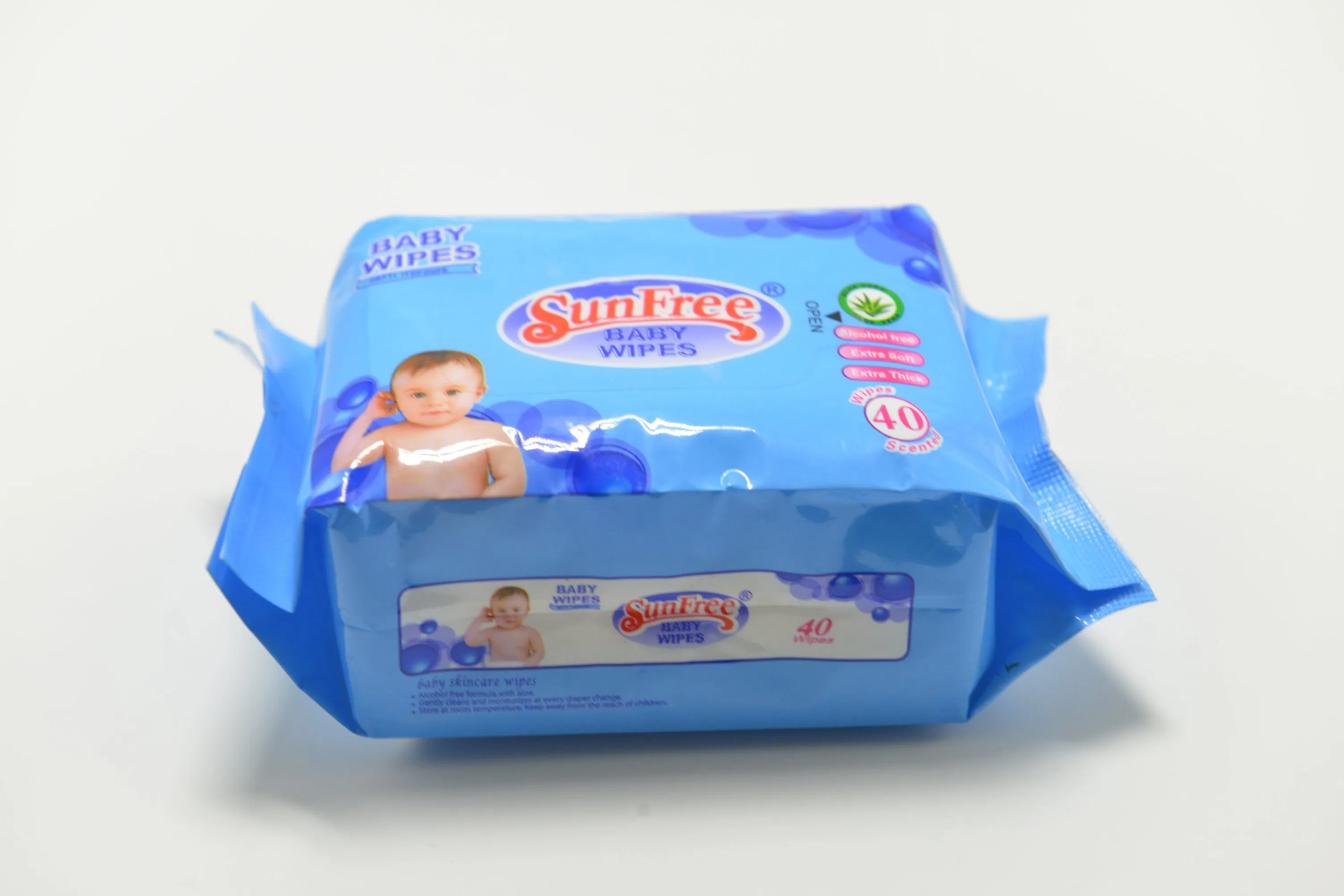 Wholesale Portable Non Woven Fabric Disposable 40PCS Gentle Baby Special Wet Wipes