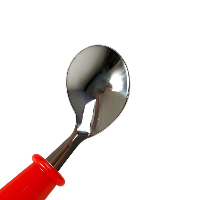 Stainless Steel Children Cartoon Helicopter Tableware ABS Handle Curved Spoon