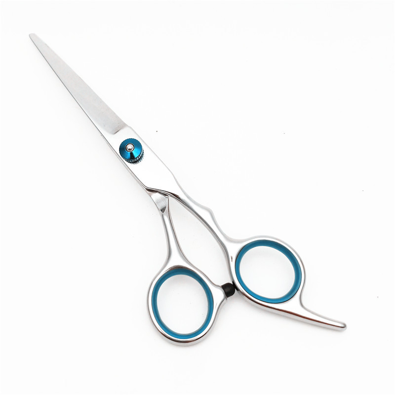 Salon Professional Silver Color Adjustable Screw Stainless Steel Customized Logo Hair Scissor