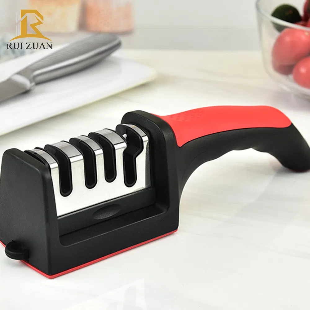 Manual Knife Blade Sharpener 4 Stage Knife Sharpening Tool for Hone Ceramic Steel and Metal Knives Knife Sharpener