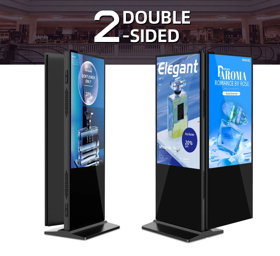 Двусторонний напольный дисплей Digital Signage Totem 43-75 дюймов