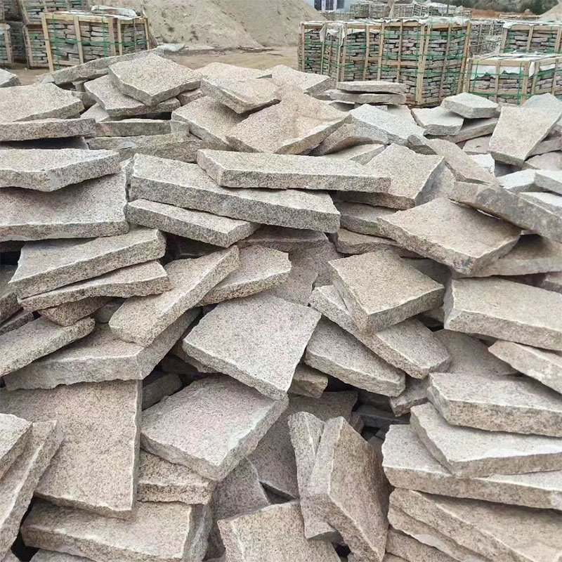 Economical Irregular G682 Misty Yellow/Sunset Gold/Rusty Beige Granite Flagstone for Outside Garden Decoration