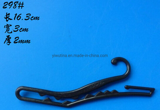 Black Plastic Non Slip Sock Hanger Clip Clothes Packaging Display Black Slide on Toothed Long Socks Hooks Antiskid with Teeth