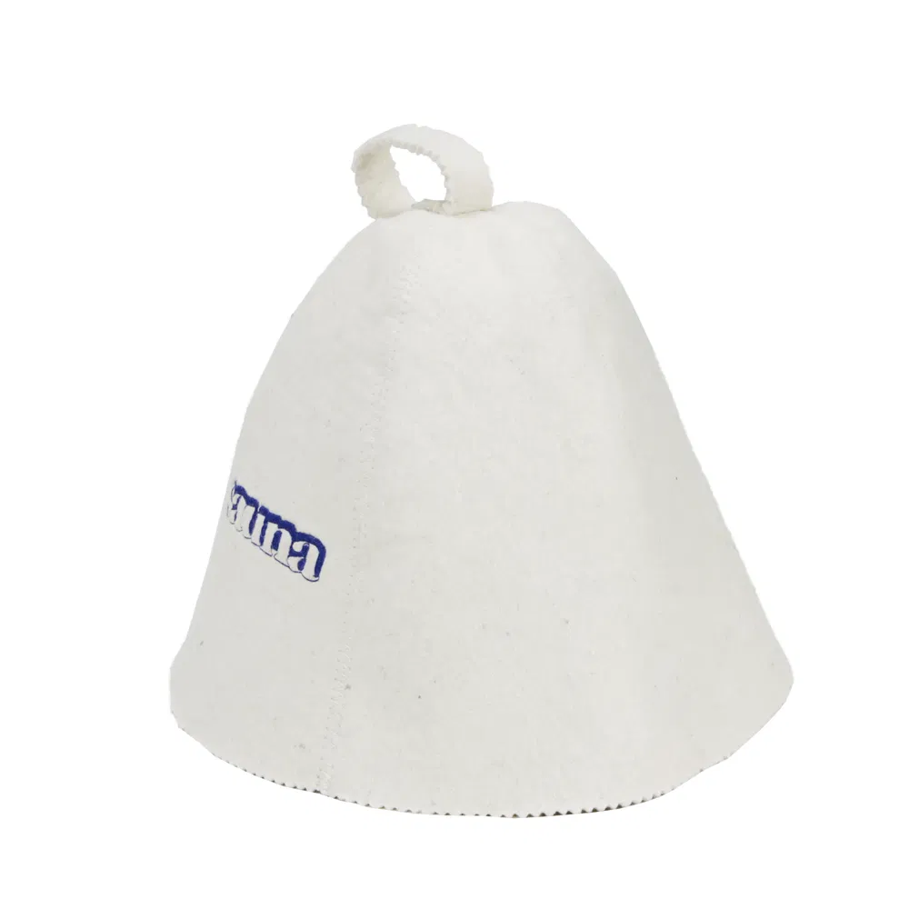 Wool 100%, Russian Sauna Hat, Bath for Sauna Grey White Sauna Hat for Men and Women