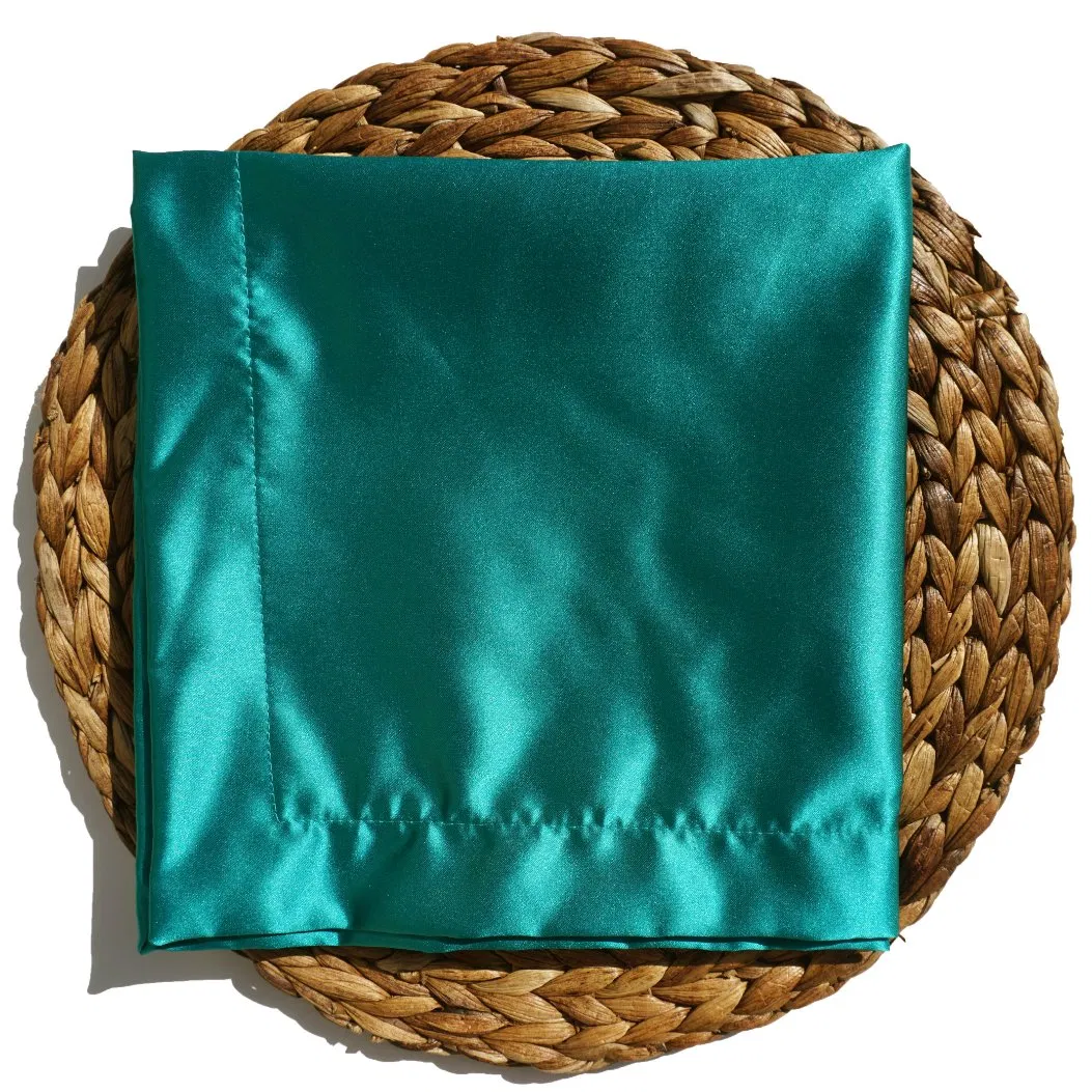 Hot Sales Crepe Teal Pure Satin for Napkin Cloths and Table Cloth for Luxe Events
