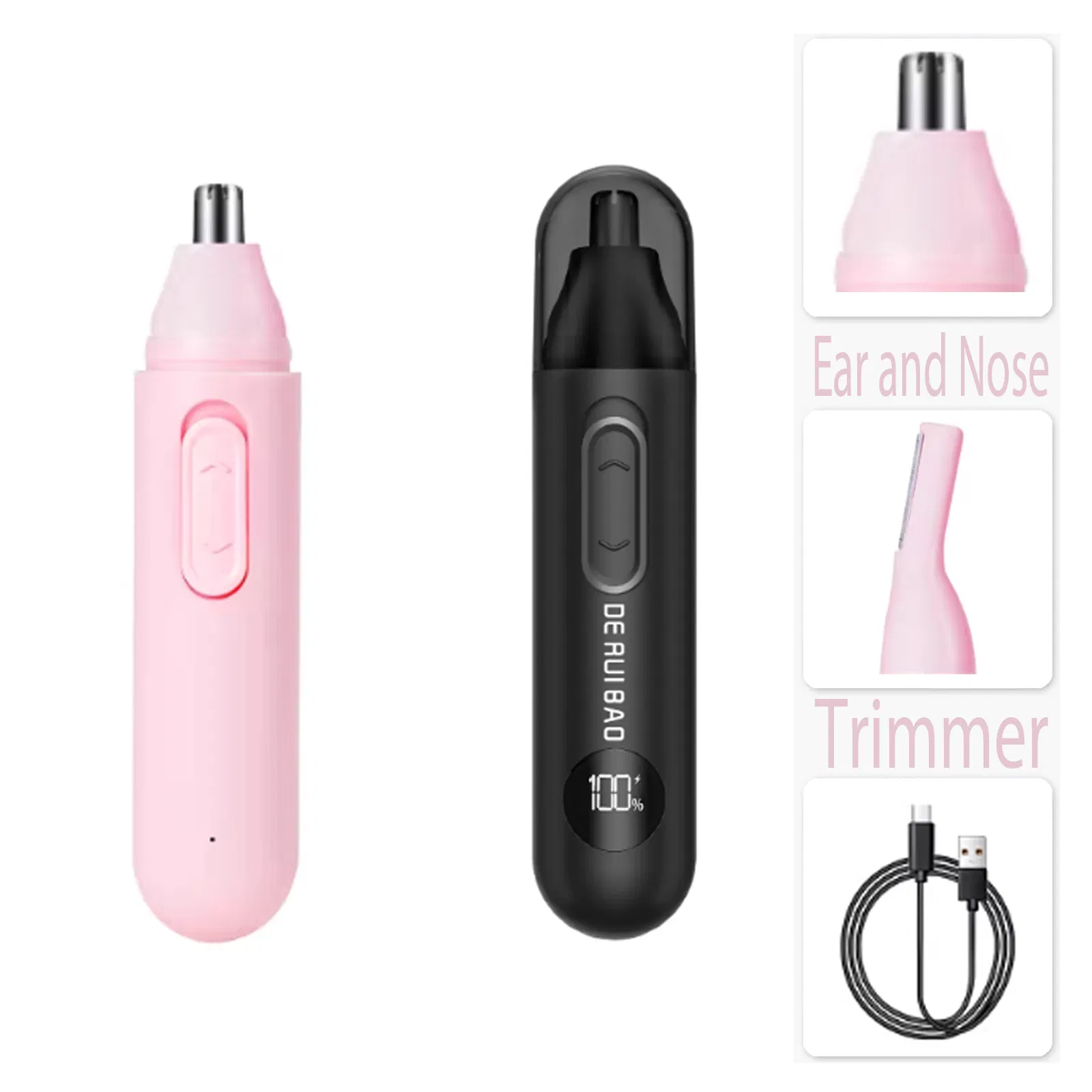 Universal USB-C Charging Interface Nose Hair Trimmer