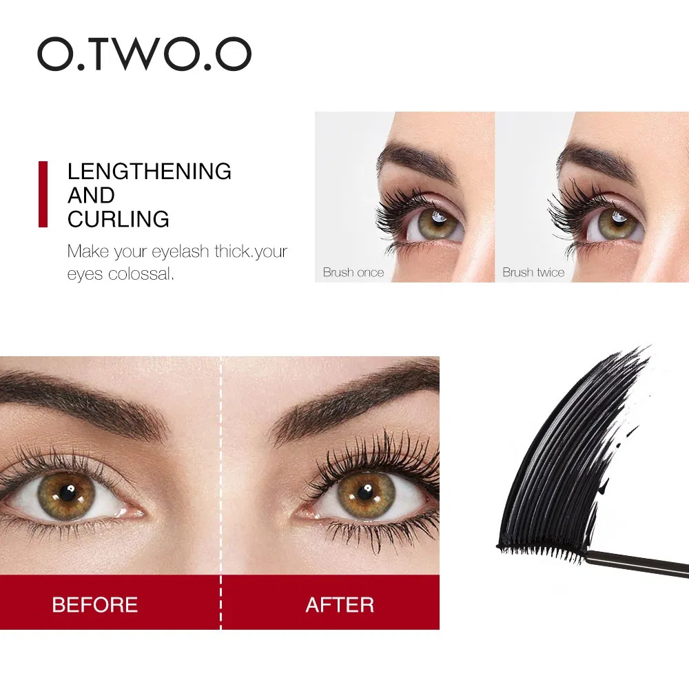 Otwo35 Mascara Mascara Private Label Hot Selling OEM Custom High Quality Black Waterproof Silky Private Label Fiber Mascara