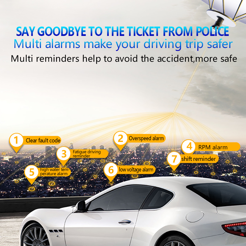 HUD дисплей автомобильный с GPS и TPMS C500