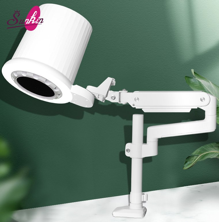 Hot Sale 2 in 1 Manicure Salon Nail Dust Collector 80W Nail Vacuum Cleaner with LED Light