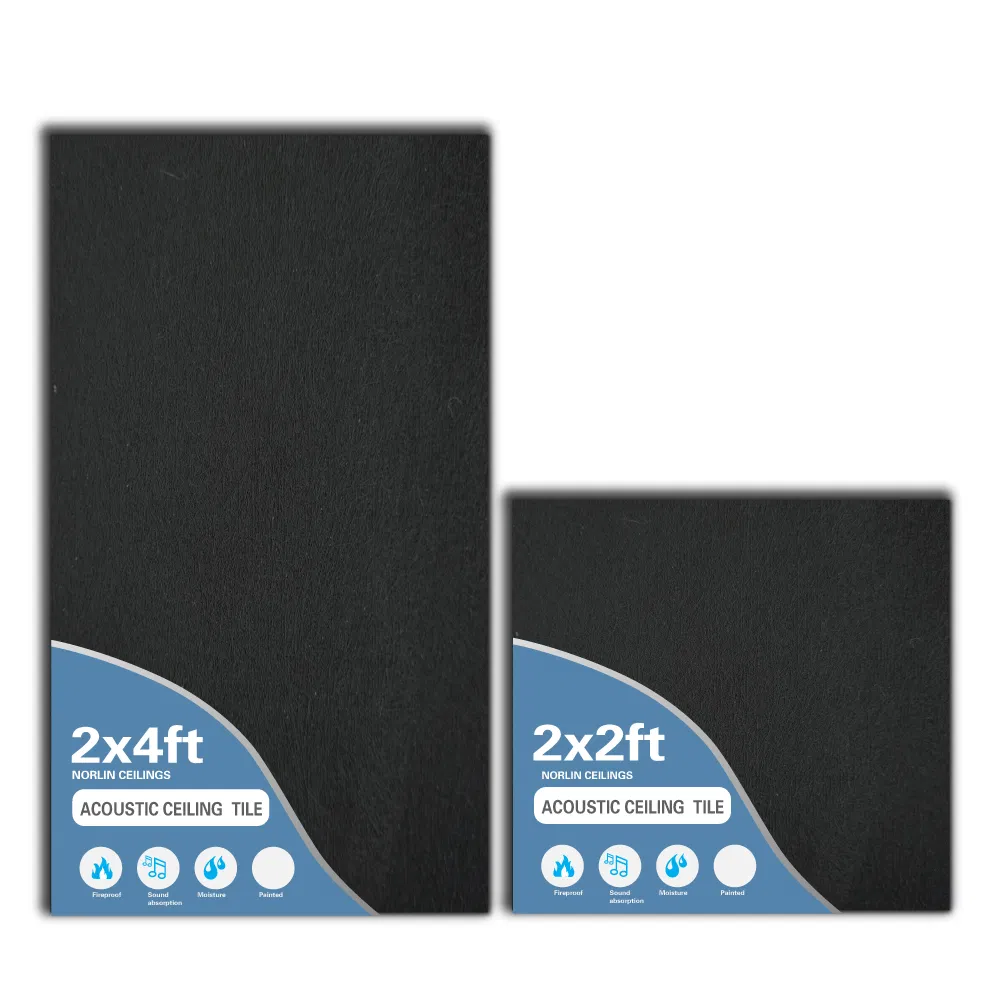 Custom Colors Black Acoustic Fiberglass Ceiling Tiles Used for Coffee False