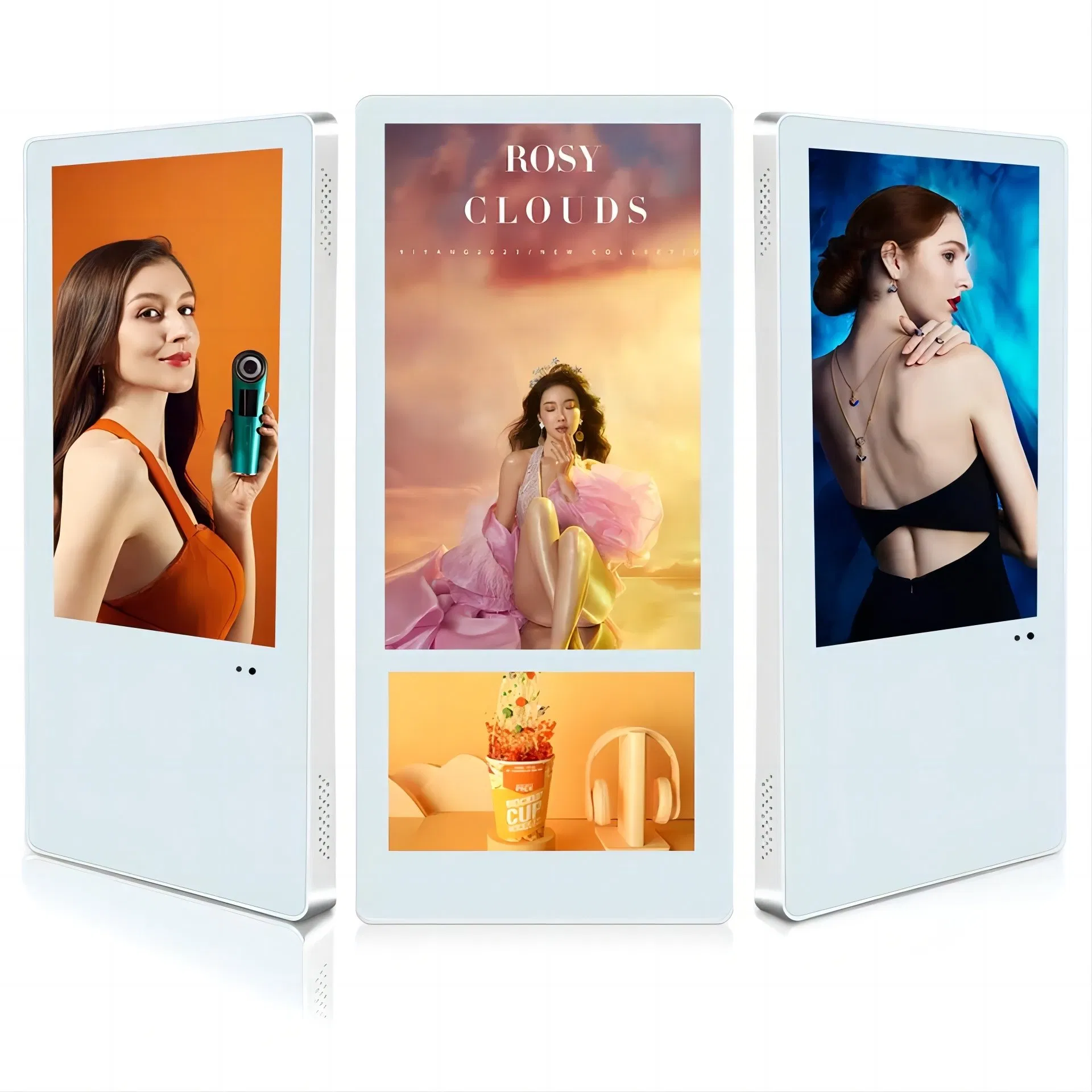 23.6"+7"Advertising Media Player Multimedia Video Ad Player Passenger Elevator Screen WiFi Network HD Full Color LED Digital Signage LCD TFT LCD Display