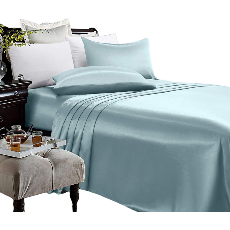 Hot Sale 19 / 22 Momme Mulberry Silk Bedding Sets Pillowcase Bed Sheets Sets Silk Satin Duvet Cover Set for Home