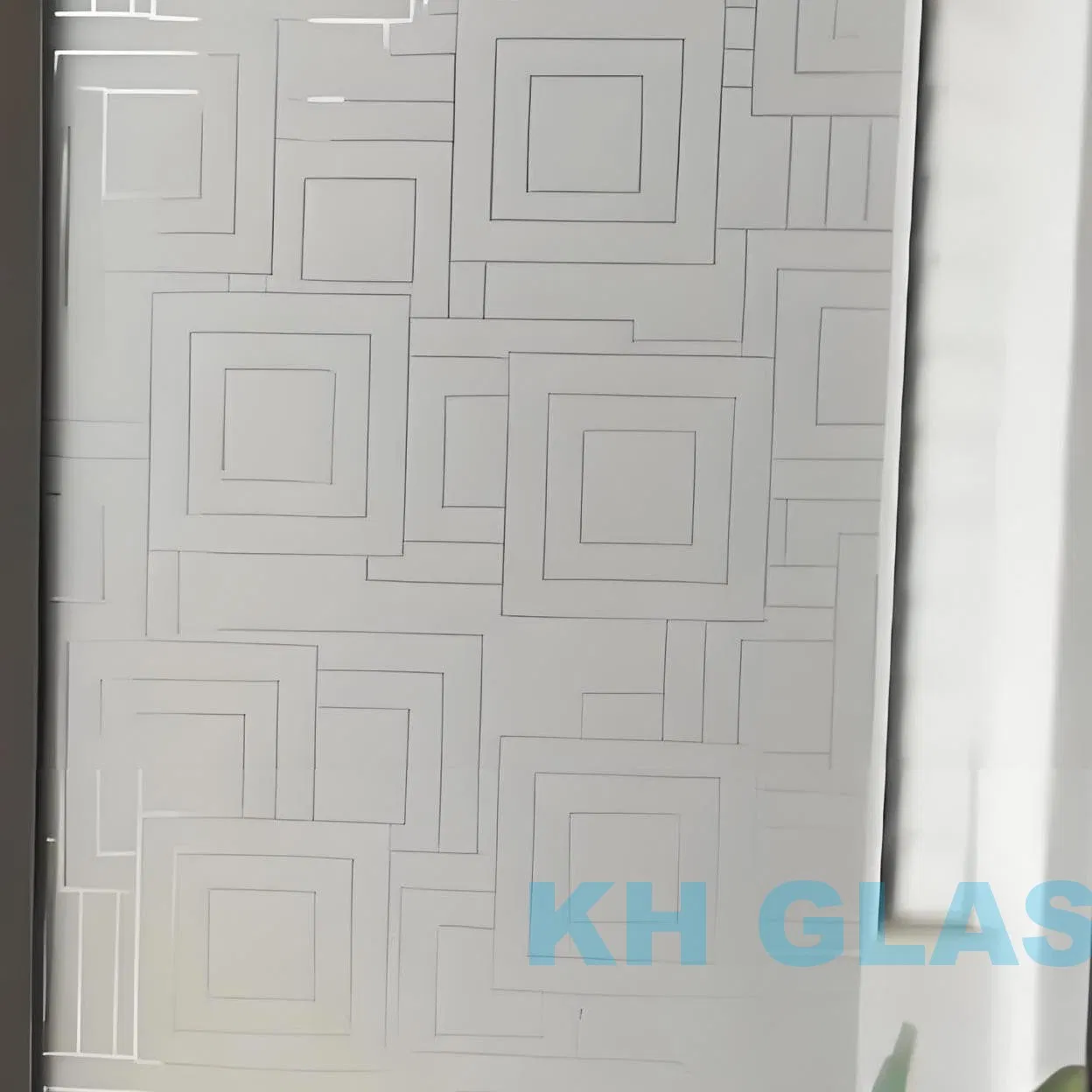 4mm Window Glass Architectural Art Glass with Exceptional Acid Etched