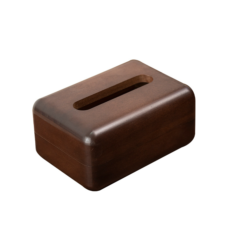 Black Walnut Wooden Tissue Box/Desktop Coffee Table Hotel Wooden Tissue Box