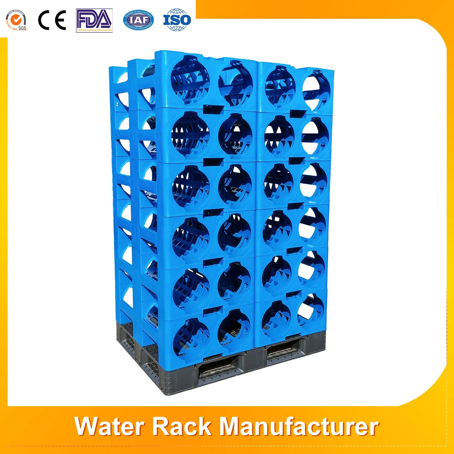 Transportation Large 5 Gallon Stackable Storage Warehousing Plastic Water Bottle Rack