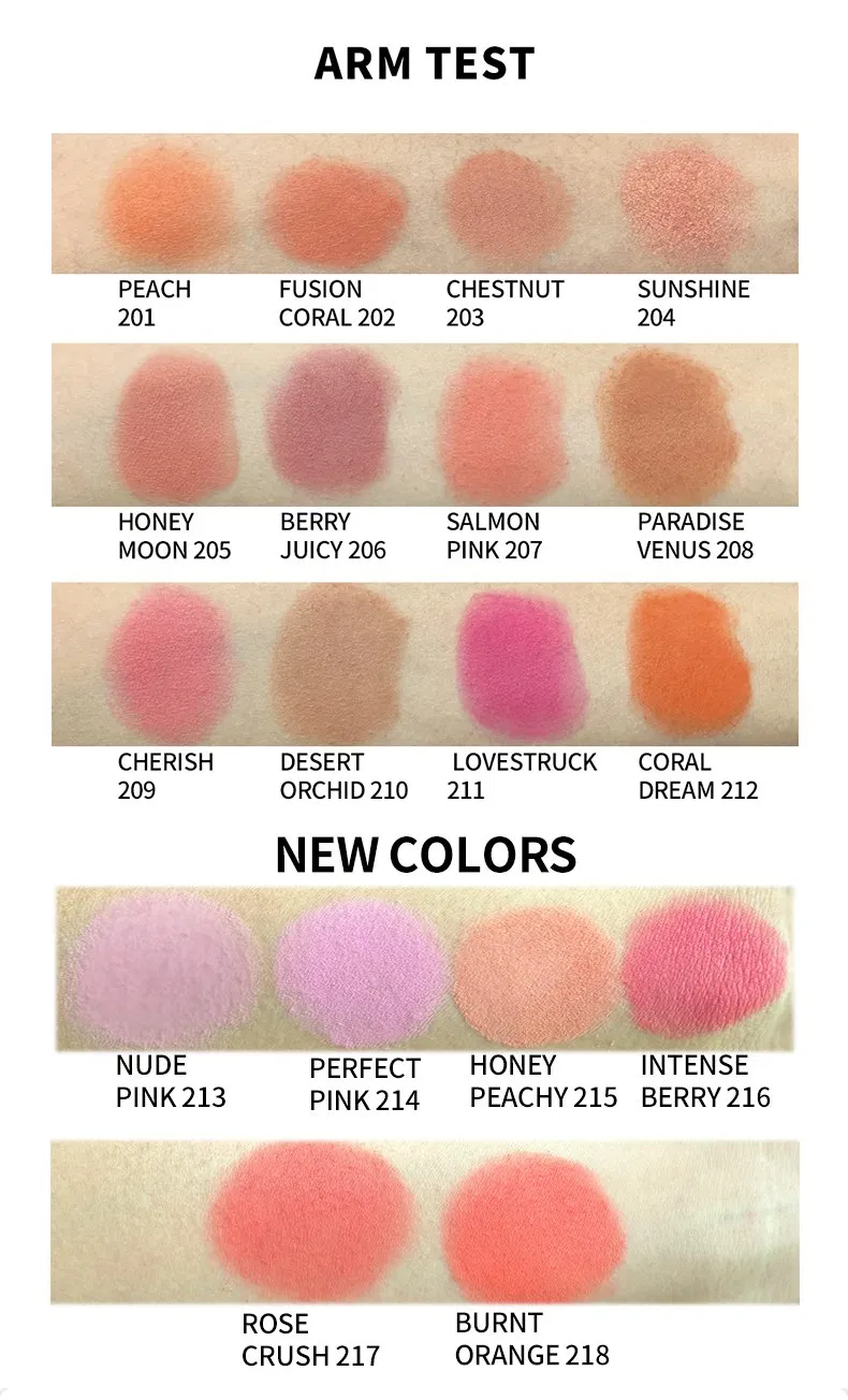 White Package High Pigment Blusher Private Label Blush Natural Blush Palette