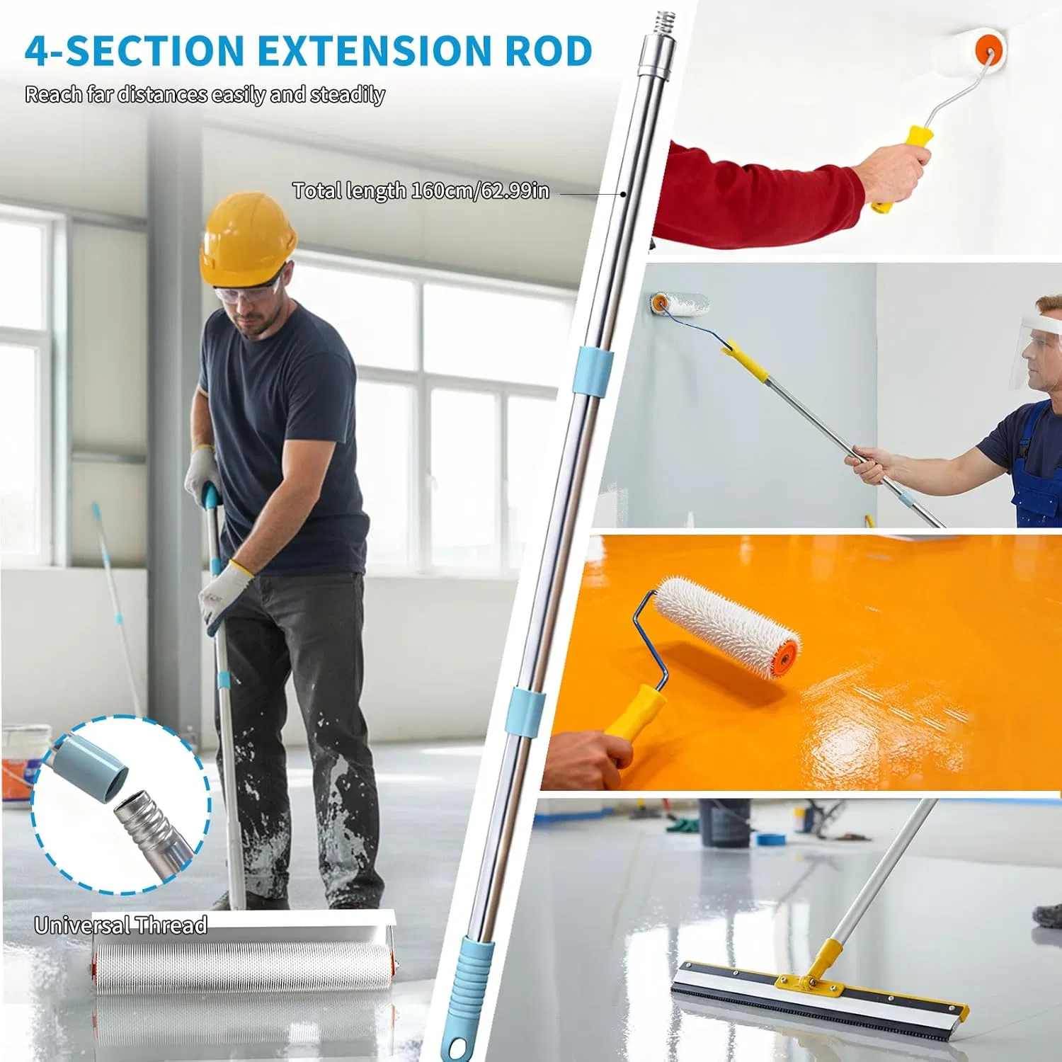 Набор для наливных полов с шипованным валиком и краскоступами