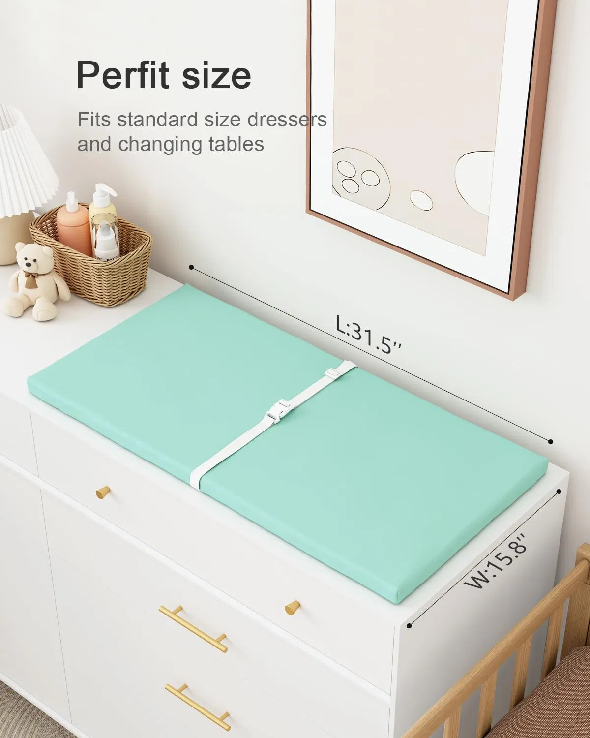 Tenderplayful Portable OEM/ODM Baby Diaper Changing Pad Foam Table Changing Mat for Dresser