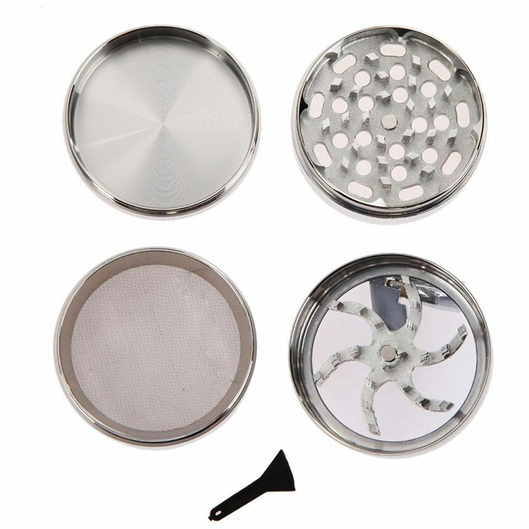 Customized 4 Layer Zinc Alloy Herb Grinder Manual Tobacco Grinder