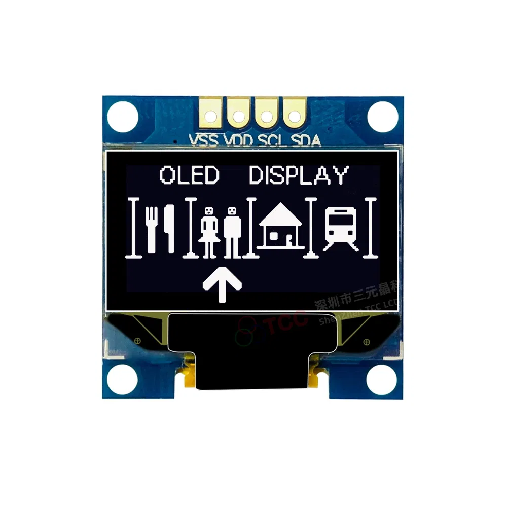 OLED-дисплей 0.96 дюйма 128x64 с драйвером SSD1306