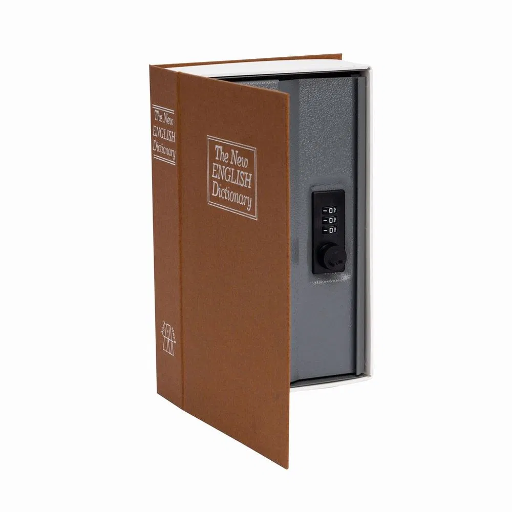 Low-Profile Design Hf-Bm240X Metal Dictionary Book Safe Box with Combination Key Lock