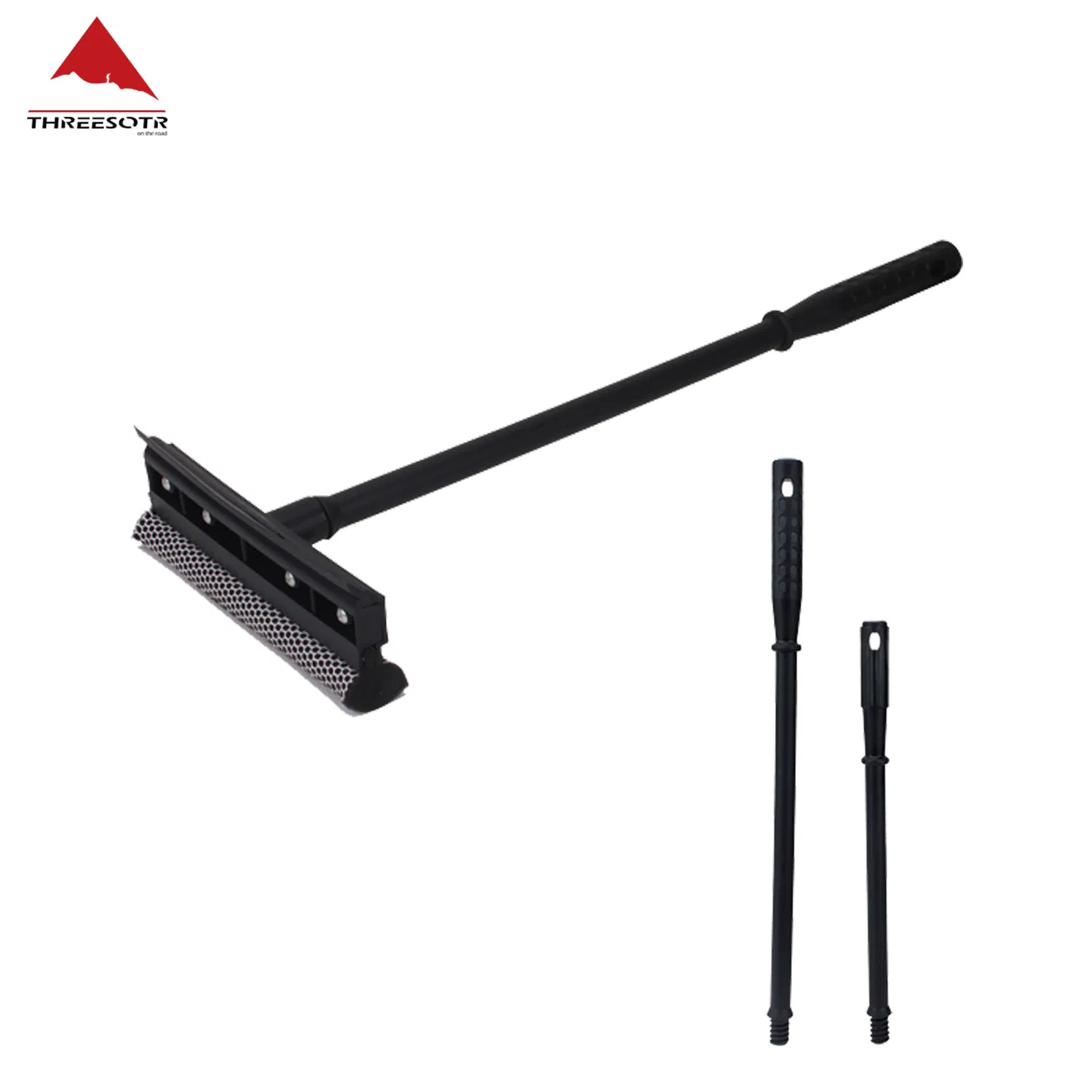 Blue Auto Windshield Squeegee and Sponge with 15" Handle