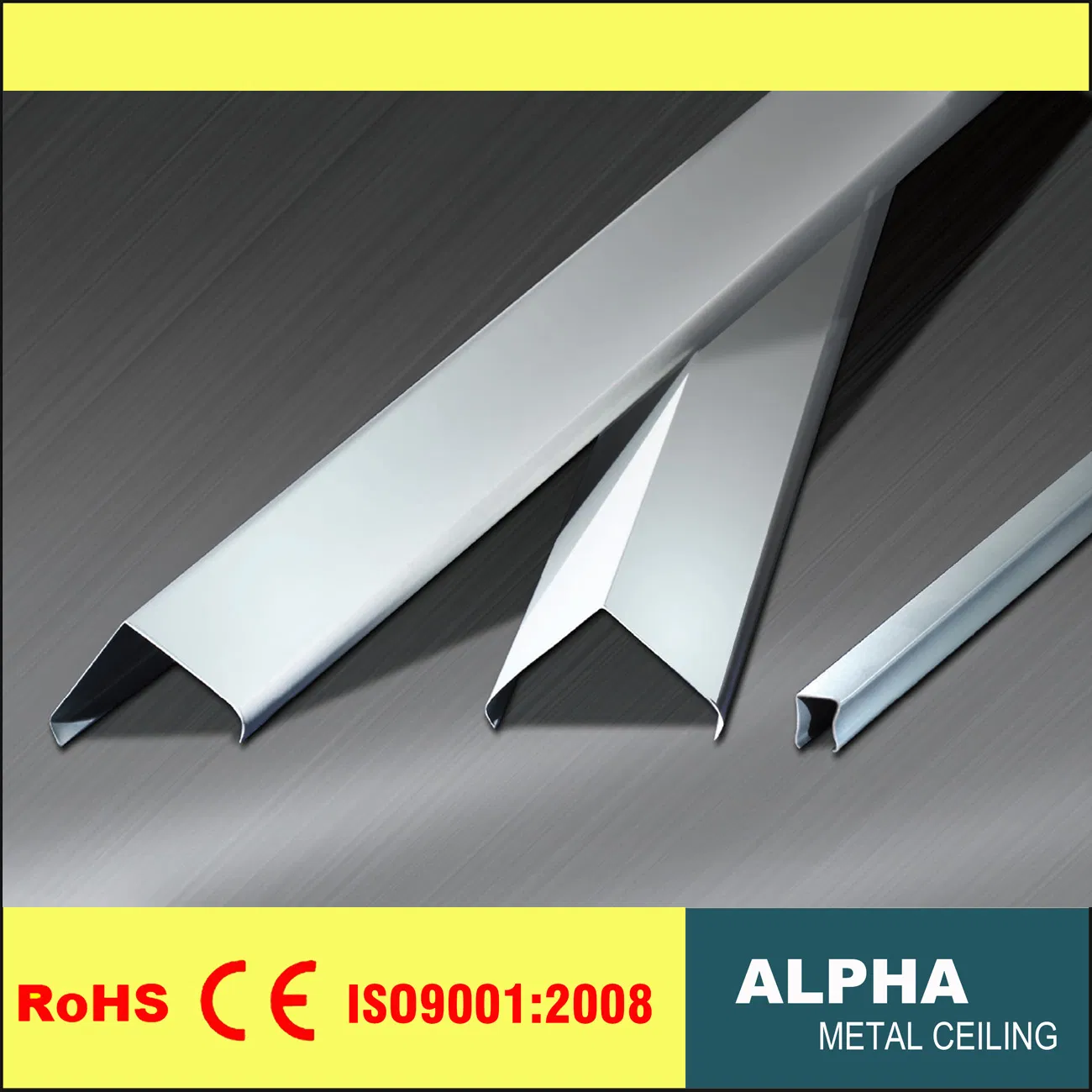 Roof V-Shaped Aluminum Ceiling Baffle with Small Infill Metal Strip Panel